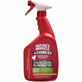 Nature's Miracle Advanced Stain & Odor Eliminator Sunny Lemon Scented Spray For Dogs 32oz kitten supplies kitten toys kitten food kitten litter box kitten bed