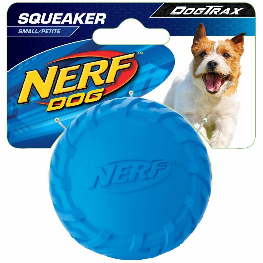 Nerf Dog DogTrax Tire Squeak Ball Dog Toy (Small) dog harness dog training collar dog safety vest dog seatbelt dog ID tag