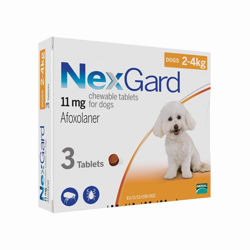 NexGard Chews For Dogs 2-4kg 3ct