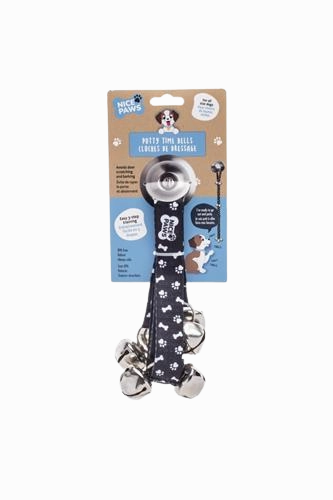 Nice Paws Potty Time Bells - Black dog pain relief hip joint supplement senior dog care pet arthritis aid dog skin supplement