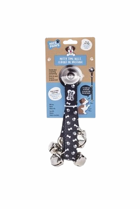 Nice Paws Potty Time Bells - Black dog pain relief hip joint supplement senior dog care pet arthritis aid dog skin supplement