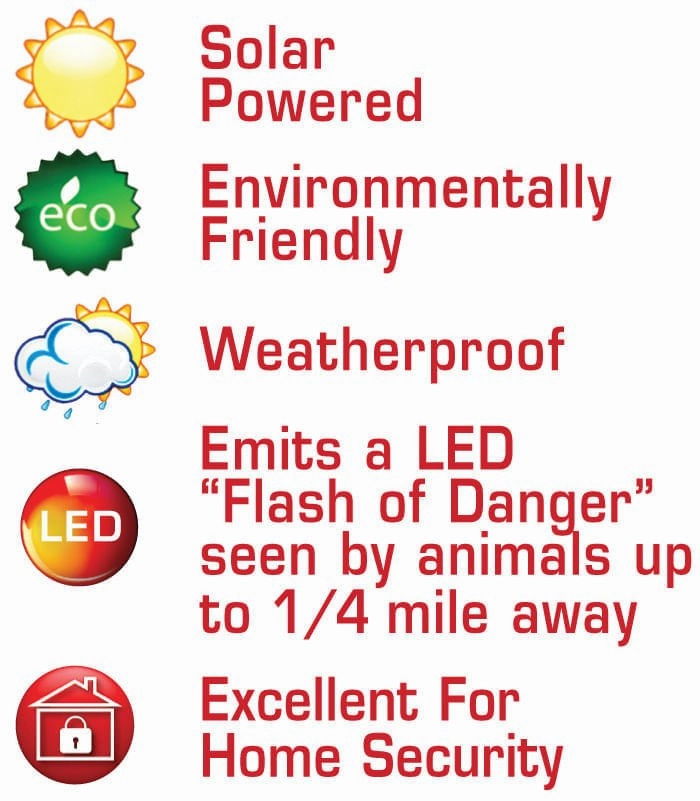Nite Guard Solar Flash Animal Repellent Device