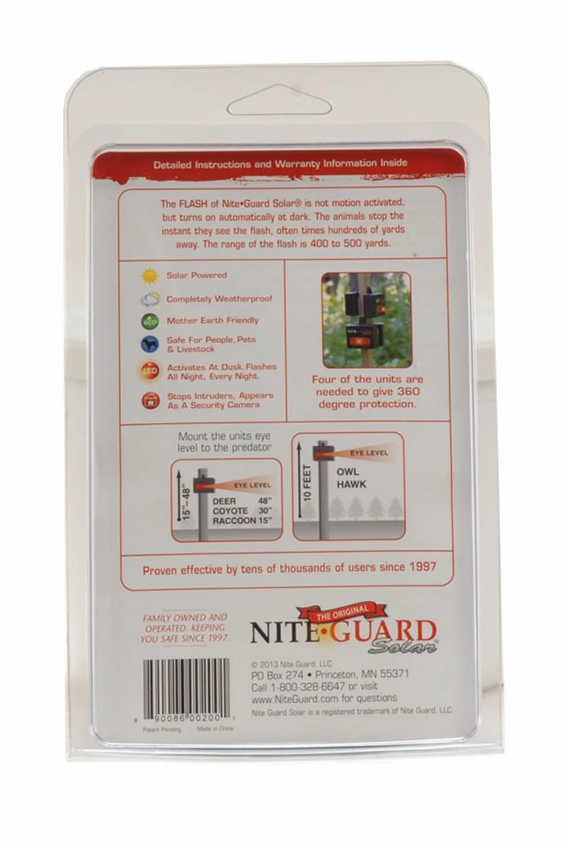 Nite Guard Solar Flash Animal Repellent Device