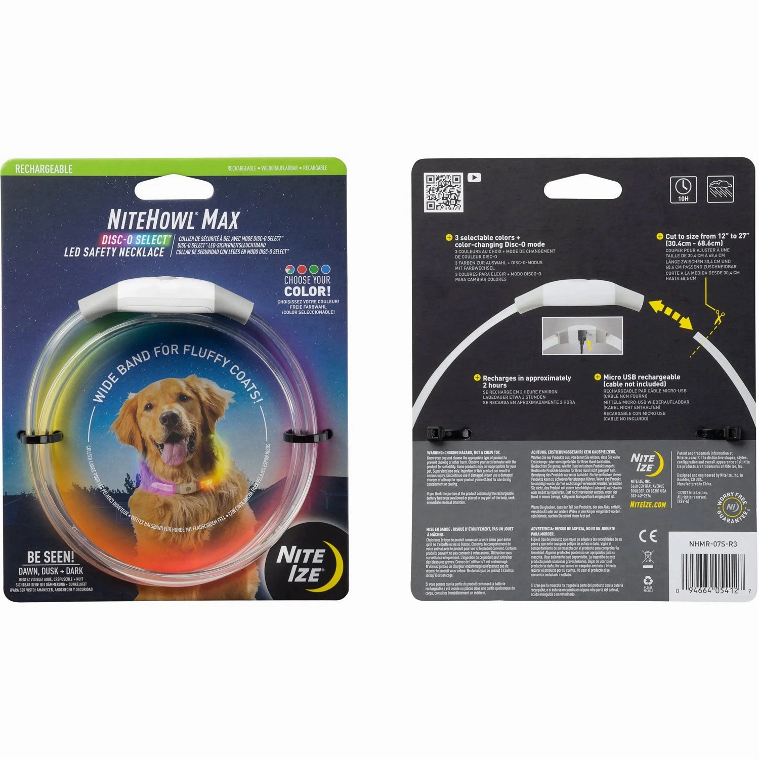 Nite Ize NiteHowl Rechargeable LED Safety Necklace dog leash harness set dog leash clip rope dog leash retractable leash