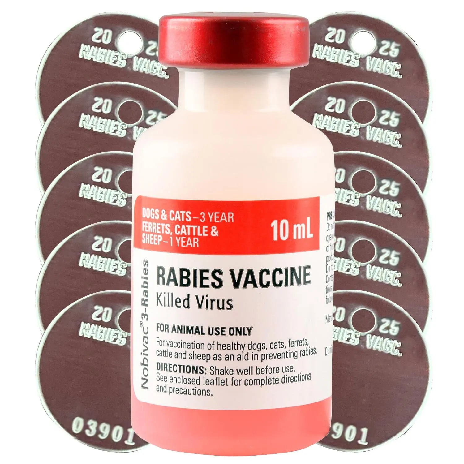 Nobivac 3 Rabies Vaccine Kit with Tags