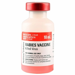 Nobivac 3 Rabies Vaccine for Dogs, Cats & Cattle (No Tags) cat grooming cat shampoo cat conditioner cat comb cat grooming glove