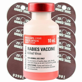 Nobivac 3 Rabies Vaccine Kit with Tags sheep feed sheep mineral sheep hay sheep pellets sheep salt block