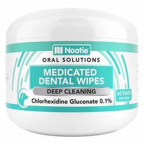 Nootie Medicated Dental Wipes for Dogs 60ct pig feed piglet nutrition pig food pellets pig vitamins pig treats