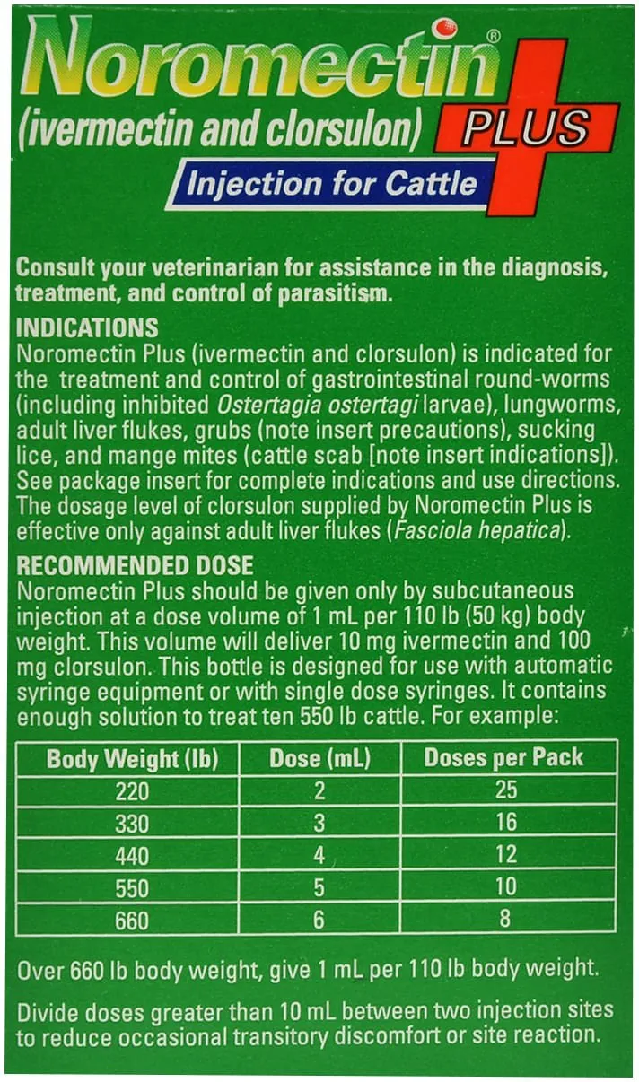 Noromectin Plus Injection Cattle Dewormer