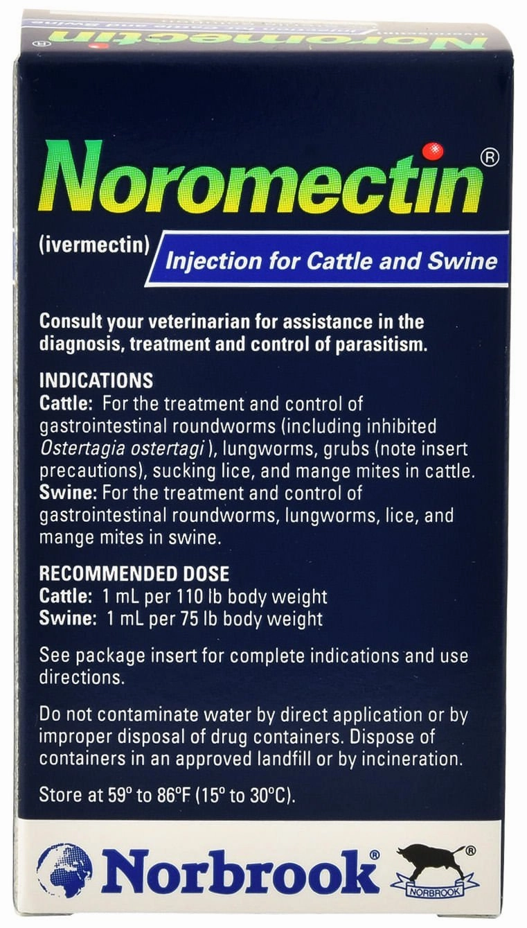 Noromectin Injectable Cattle & Swine Wormer (1% Ivermectin)