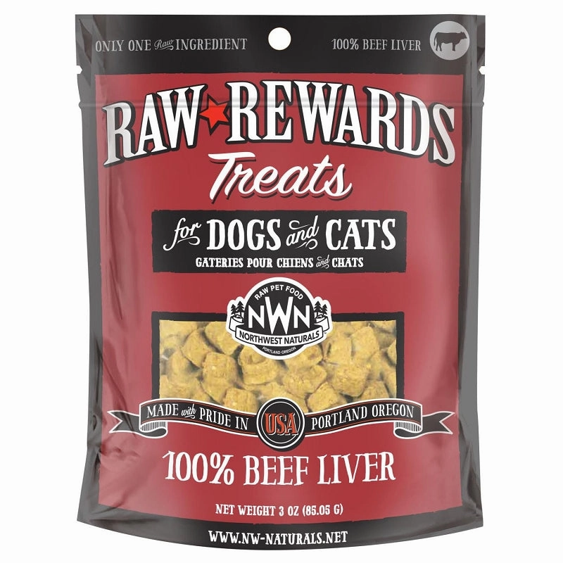 Northwest Naturals Raw Rewards Freeze-Dried Dog & Cat Treats Beef Liver goat vitamins sheep health poultry medicine livestock supplement animal wellness