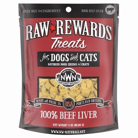 Northwest Naturals Raw Rewards Freeze-Dried Dog & Cat Treats Beef Liver goat vitamins sheep health poultry medicine livestock supplement animal wellness