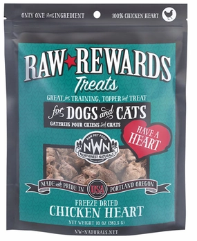 Northwest Naturals Raw Rewards Freeze-Dried Dog & Cat Treats Chicken Heart goat vitamins sheep health poultry medicine livestock supplement animal wellness
