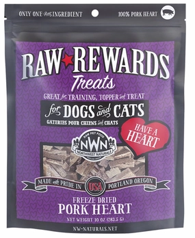 Northwest Naturals Raw Rewards Freeze-Dried Dog & Cat Treats Pork Heart goat vitamins sheep health poultry medicine livestock supplement animal wellness