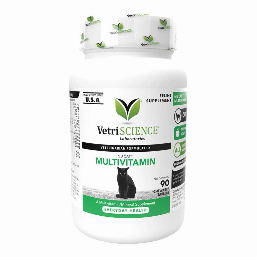 Nu Cat Multivitamin Formula for Cats, 90 Chewable Tablets cat climbing tree cat hammock cat steps cat grooming kit cat safety gate