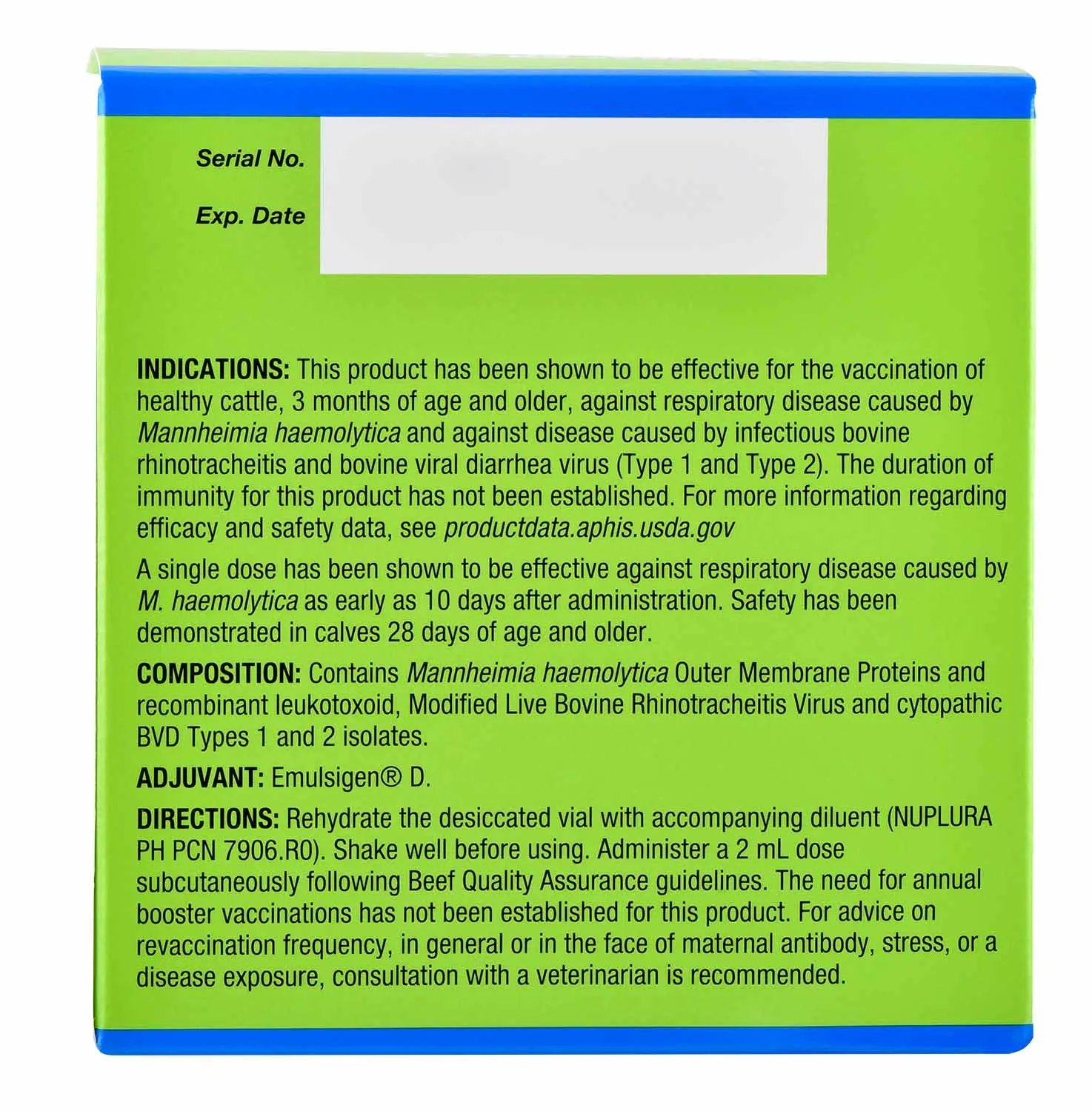 Nuplura PH 3 Cattle Vaccine