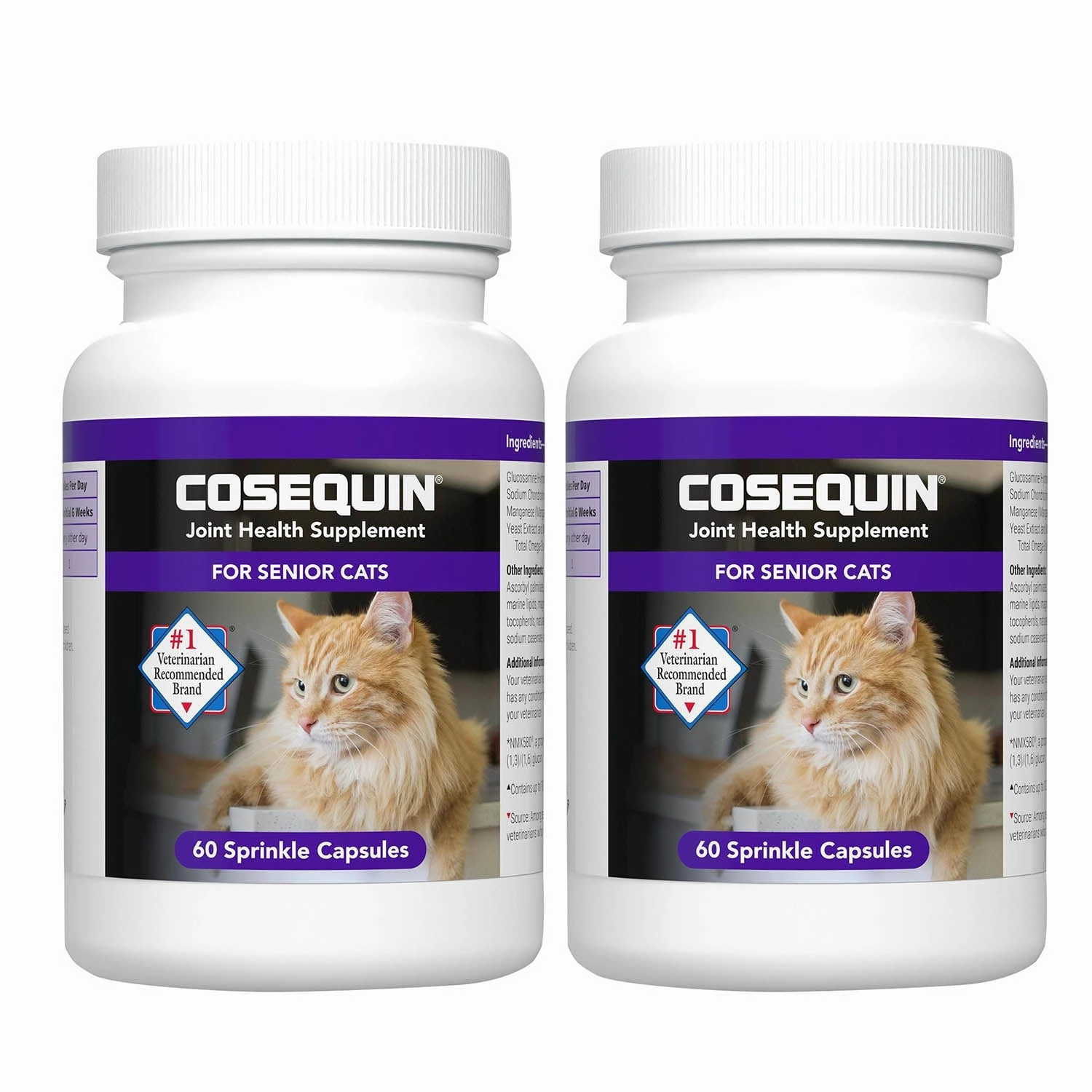 Nutramax Cosequin Senior Joint Health Supplement for Cats, 60 Sprinkle Capsules dog plush squeaky toy interactive plush toy plush rope toy tough plush dog pillow toy