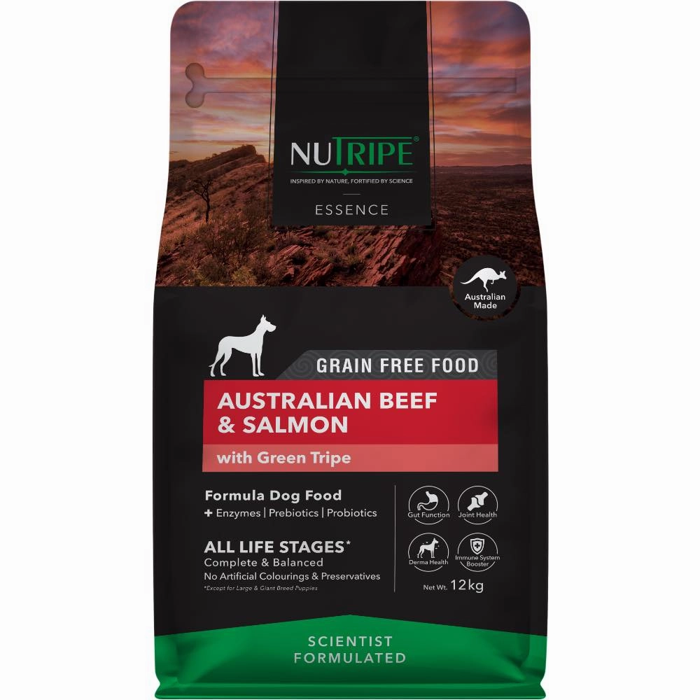 Nutripe Essence Australian Beef & Salmon with Green Tripe Grain-Free Dry Dog Food