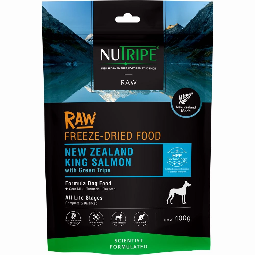 Nutripe Raw NZ King Salmon With Green Tripe Grain-Free Freeze-Dried Dog Food 400g horse supplement horse vitamins animal probiotics livestock digestive aid horse immune booster