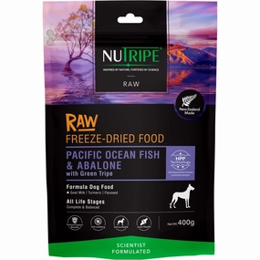 Nutripe Raw Pacific Ocean Fish & Abalone With Green Tripe Grain-Free Freeze-Dried Raw Dog Food 400g horse supplement horse vitamins animal probiotics livestock digestive aid horse immune booster