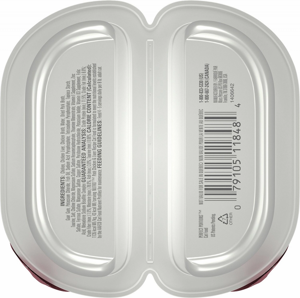 Nutro Perfect Portions Adult Grain Free Chicken & Liver Pate Wet Cat Food Trays