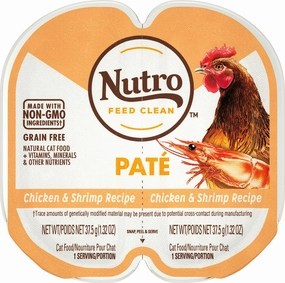 Nutro Perfect Portions Adult Grain Free Chicken and Shrimp Pate Wet Cat Food Trays cat calming diffuser cat stress relief anxiety cat treats cat relaxing spray pet mood aid