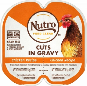 Nutro Perfect Portions Grain Free Cuts In Gravy Real Chicken Recipe Wet Cat Food Trays cat calming diffuser cat stress relief anxiety cat treats cat relaxing spray pet mood aid