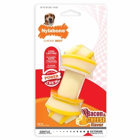 Nylabone Rawhide Knot Bacon & Cheese Dog Chew Bone no pull dog harness nylon dog leash dog walking set dog vest harness pet lead