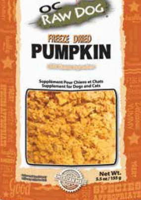 OC Raw Freeze-Dried Pumpkin Rox 5.5oz Bag pig feed piglet nutrition pig food pellets pig vitamins pig treats