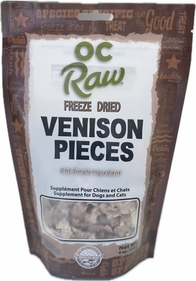 OC Raw Freeze-Dried Treats - Venison 4oz Bag goat vitamins sheep health poultry medicine livestock supplement animal wellness