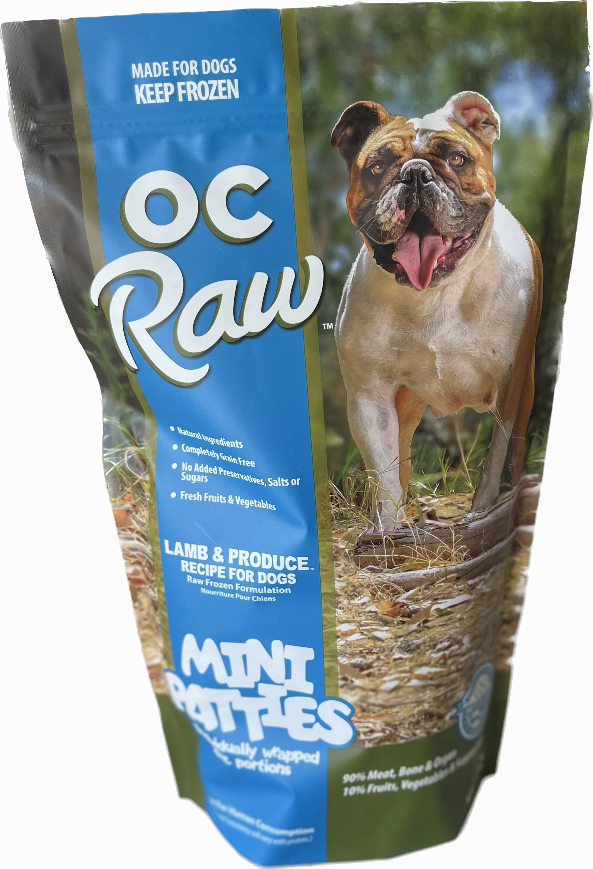 OC Raw Frozen Dog Food Sliders Lamb & Produce 4lb Bag livestock health goat wellness poultry spray cattle health aid goat nutrition