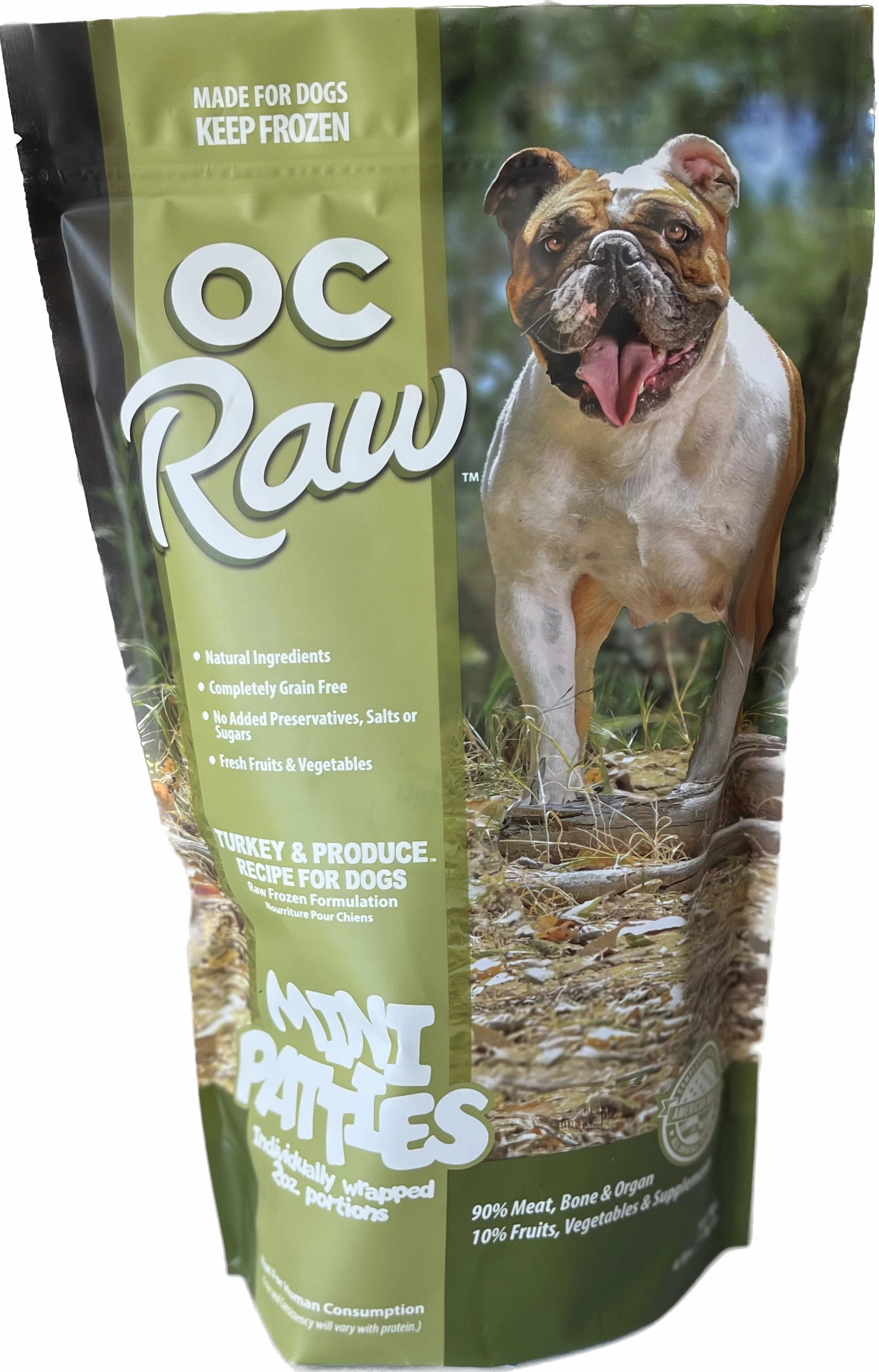 OC Raw Frozen Dog Food Sliders Turkey & Produce 4lb Bag livestock health goat wellness poultry spray cattle health aid goat nutrition