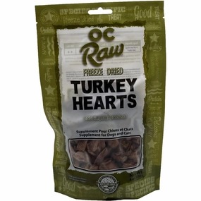 OC Raw Turkey Hearts Grain-Free Freeze-Dried Raw Treats For Cats & Dogs 4oz dog supplies dog food toys accessories dog bed
