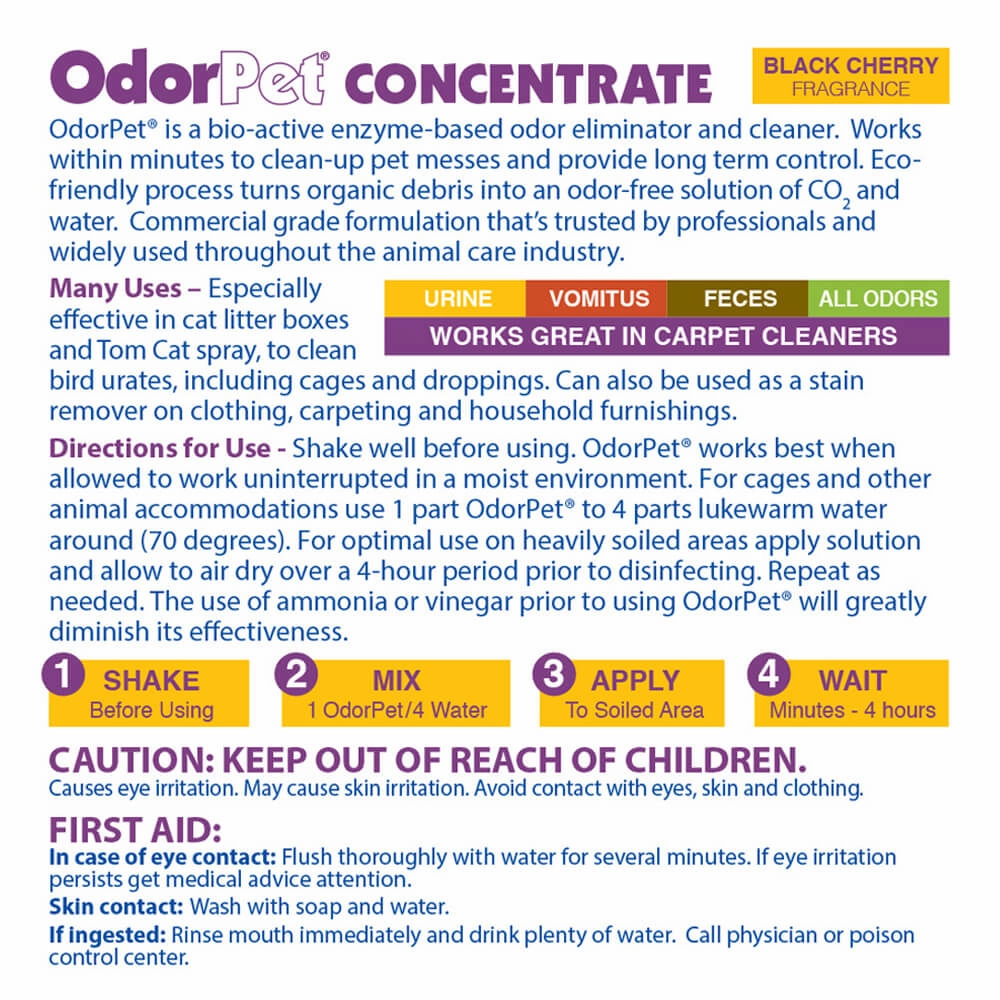 OdorPet Stain and Odor Remover Concentrate,  Gallon