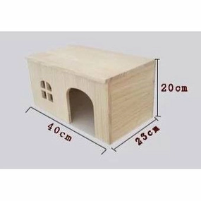 Ohmypet Rabbit Wooden House 40 x 23 x 20cm dog water fountain slow feeder automatic dog feeder gravity feeder dog food dispenser