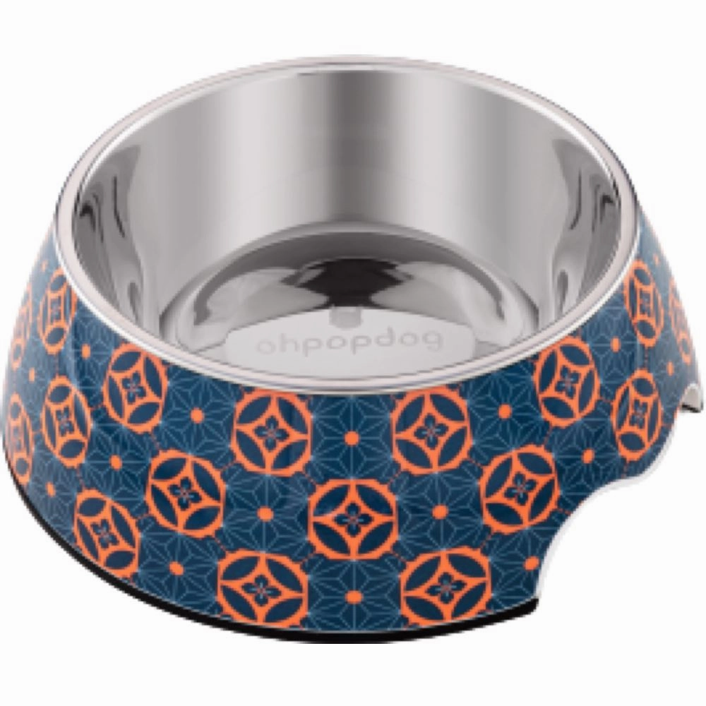 Ohpopdog Heritage Non-Slip Dog Bowl (Baba Navy 150) dog harness dog training collar dog safety vest dog seatbelt dog ID tag