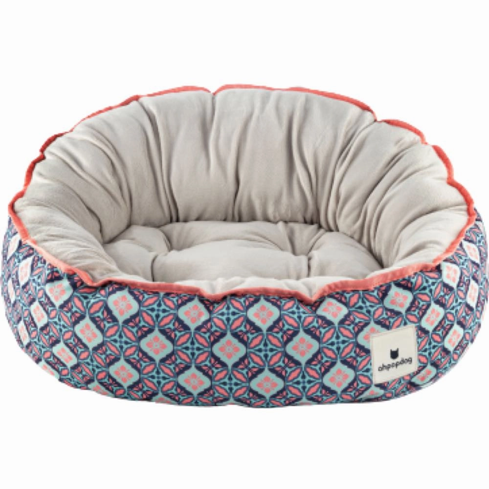 Ohpopdog Heritage Reversible Dog Bed (Bunga Peach 6) dog harness dog training collar dog safety vest dog seatbelt dog ID tag