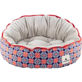 Ohpopdog Heritage Reversible Dog Bed (Royal Blue 150) dog harness dog training collar dog safety vest dog seatbelt dog ID tag