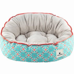 Ohpopdog Heritage Reversible Dog Bed (Straits Mint 17) dog harness dog training collar dog safety vest dog seatbelt dog ID tag