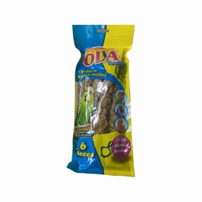 OLA Standard Yellow Spray Millet 6pcs bird cage parrot food bird toys bird perch bird treats