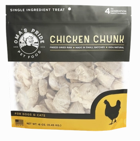 Oma's Pride Dehydrated Chicken Breast Chunk Treats 16oz Bag goat vitamins sheep health poultry medicine livestock supplement animal wellness