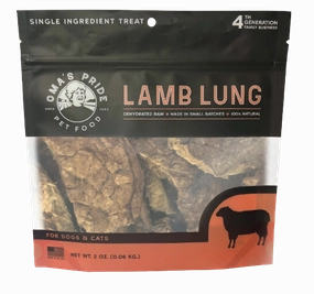 Oma's Pride Dehydrated Lamb Lung Treats 2oz Bag goat vitamins sheep health poultry medicine livestock supplement animal wellness