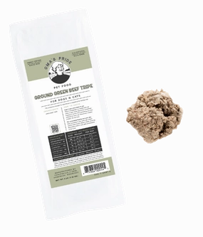 Oma's Pride Frozen Raw Ground Beef Tripe 2lb Block livestock health goat wellness poultry spray cattle health aid goat nutrition