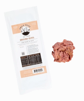 Oma's Pride Frozen Raw Ground Quail Frames 2lb Block livestock health goat wellness poultry spray cattle health aid goat nutrition