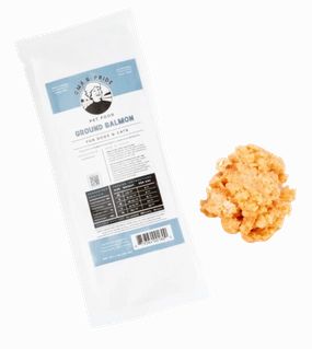 Oma's Pride Frozen Raw Ground Salmon 1lb Block livestock health goat wellness poultry spray cattle health aid goat nutrition