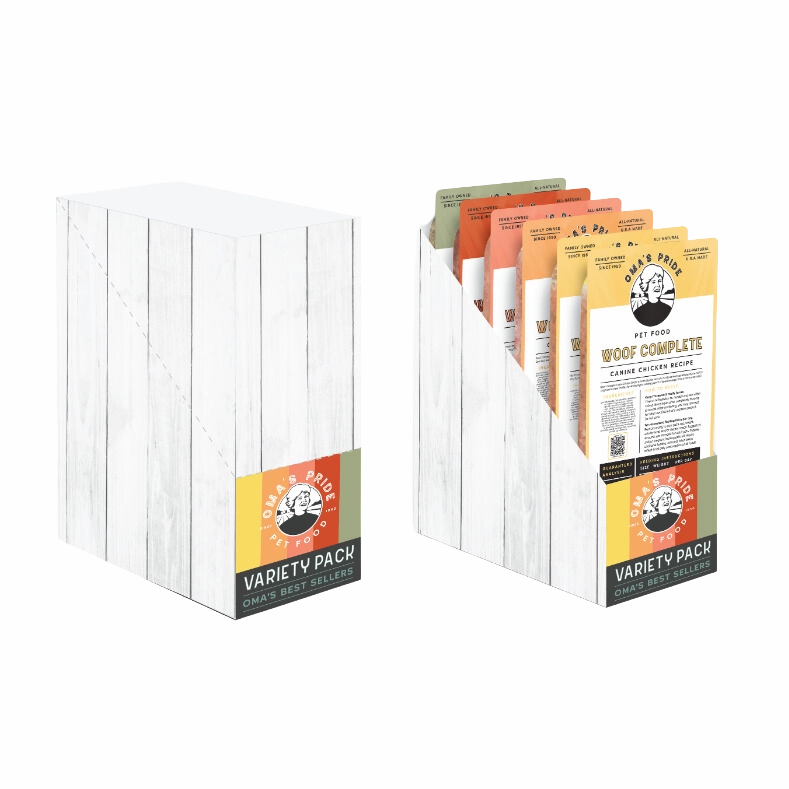 Oma's Pride Frozen Raw Woof Complete Canine Recipe 6lb Variety Box livestock health goat wellness poultry spray cattle health aid goat nutrition
