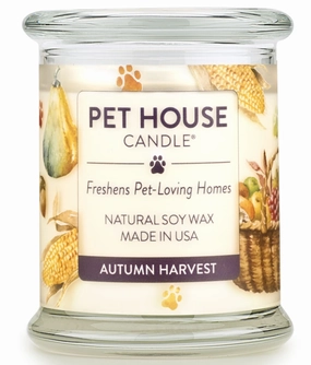 One Fur All Pet House 9oz Candle - Autumn Harvest dog pain relief hip joint supplement senior dog care pet arthritis aid dog skin supplement