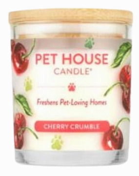 One Fur All Pet House 9oz Candle - Cherry Crumble dog pain relief hip joint supplement senior dog care pet arthritis aid dog skin supplement
