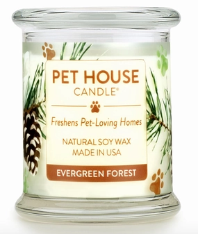 One Fur All Pet House 9oz Candle - Evergreen Forest dog pain relief hip joint supplement senior dog care pet arthritis aid dog skin supplement