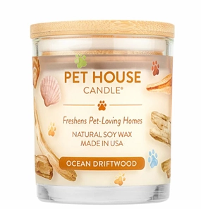 One Fur All Pet House 9oz Candle - Ocean Driftwood dog pain relief hip joint supplement senior dog care pet arthritis aid dog skin supplement